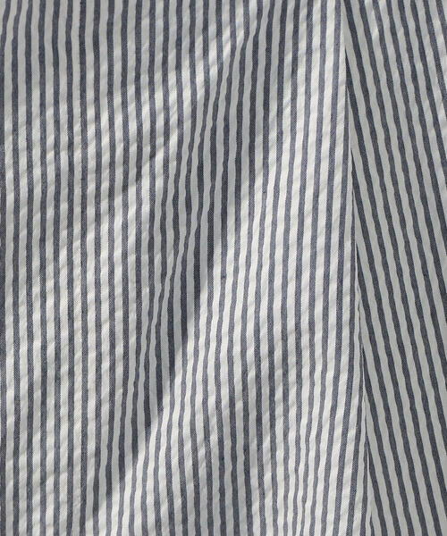 TOMORROWLAND （トゥモローランド）の「クールマックスサッカー 1プリーツワイドパンツ（スラックス・メンズ・ネイビー/ブラック系その他・M/XS/S）」の7枚目の写真