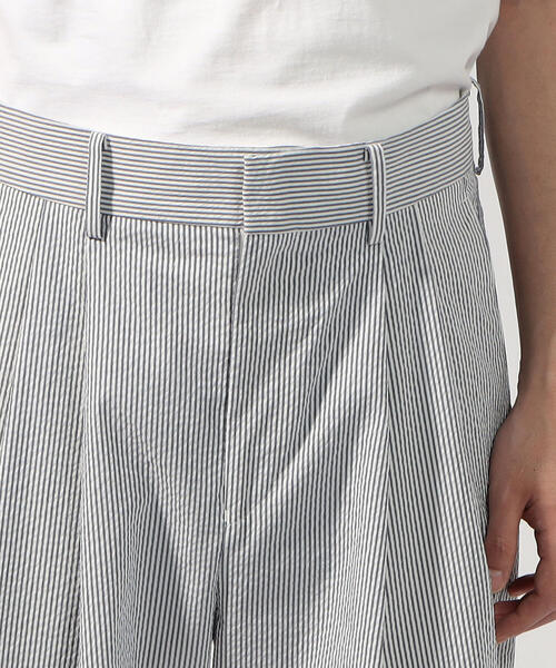 TOMORROWLAND （トゥモローランド）の「クールマックスサッカー 1プリーツワイドパンツ（スラックス・メンズ・ネイビー/ブラック系その他・M/XS/S）」の9枚目の写真