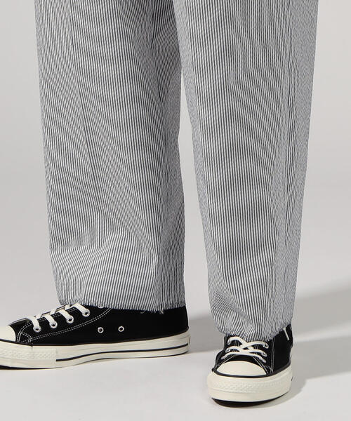 TOMORROWLAND （トゥモローランド）の「クールマックスサッカー 1プリーツワイドパンツ（スラックス・メンズ・ネイビー/ブラック系その他・M/XS/S）」の12枚目の写真