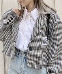 Figments | クロップドテーラードジャケット(ライダースジャケット)