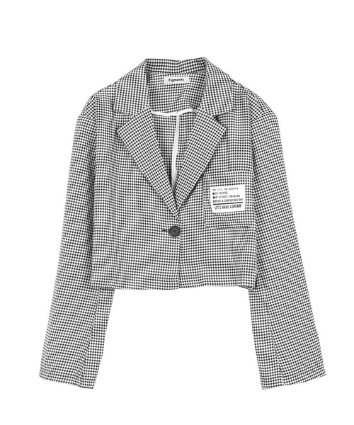 Figments（フィグメンツ）の「クロップドテーラードジャケット（ライダースジャケット・レディース・その他1・FREE）」の4枚目の写真