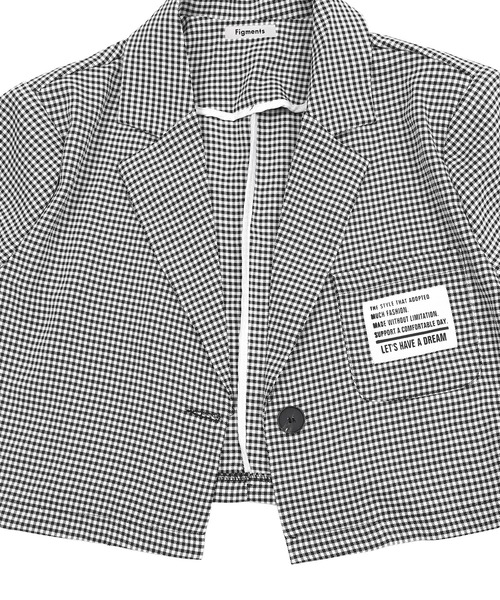 Figments（フィグメンツ）の「クロップドテーラードジャケット（ライダースジャケット・レディース・その他1・FREE）」の7枚目の写真