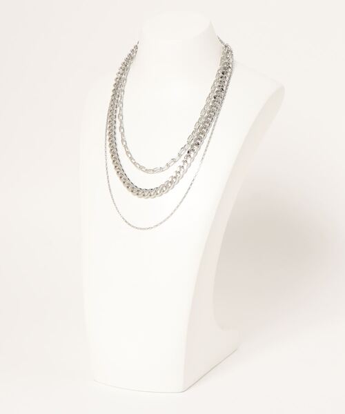 Narcissus（ナルシス）の「【Narcissus】３レンチェーンネックレス（ネックレス・レディース・シルバー/ゴールド・FREE）」の3枚目の写真