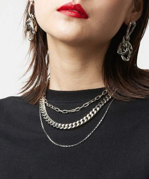 Narcissus（ナルシス）の「【Narcissus】３レンチェーンネックレス（ネックレス・レディース・シルバー/ゴールド・FREE）」の2枚目の写真