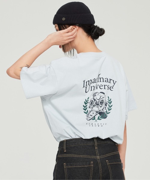 ROMANTIC CROWN（ロマンティッククラウン）の「【ROMANTIC CROWN】UNIVERSE FROGMAN TEE / ロマンティッククラウン ユニバース フロッグマン グラフィック Tシャツ（Tシャツ/カットソー・メンズ・スカイブルー/ホワイト/ネイビー・LARGE/X-LARGE/MEDIUM/SMALL）」の15枚目の写真