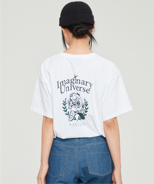 ROMANTIC CROWN（ロマンティッククラウン）の「【ROMANTIC CROWN】UNIVERSE FROGMAN TEE / ロマンティッククラウン ユニバース フロッグマン グラフィック Tシャツ（Tシャツ/カットソー・メンズ・スカイブルー/ホワイト/ネイビー・LARGE/X-LARGE/MEDIUM/SMALL）」の5枚目の写真