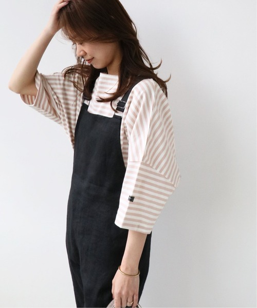 wiffle（ウィッフル）の「【WIFFLE/ウィッフル】*RELUME BIG BORDER S/S TEE：別注ボーダーTシャツ◆（Tシャツ/カットソー・レディース・グレー/ブラック/サックスブルー/グリーン/ピンク・FREE）」の5枚目の写真