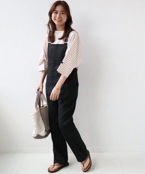 wiffle（ウィッフル）の「【WIFFLE/ウィッフル】*RELUME BIG BORDER S/S TEE：別注ボーダーTシャツ◆（Tシャツ/カットソー・レディース・グレー/ブラック/サックスブルー/グリーン/ピンク・FREE）」の8枚目の写真