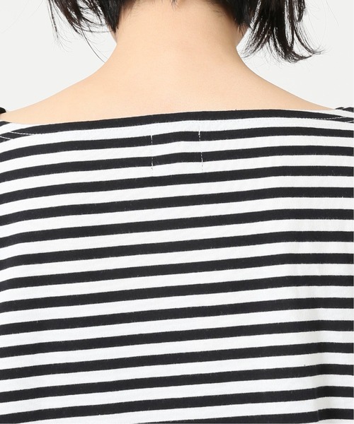 wiffle（ウィッフル）の「【WIFFLE/ウィッフル】*RELUME BIG BORDER S/S TEE：別注ボーダーTシャツ◆（Tシャツ/カットソー・レディース・グレー/ブラック/サックスブルー/グリーン/ピンク・FREE）」の16枚目の写真