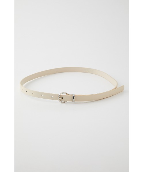 SLY（スライ）の「LEATHER THIN BELT レザー ベルト（ベルト・レディース・ブラック/アイボリー/ライトピンク・FREE）」の2枚目の写真