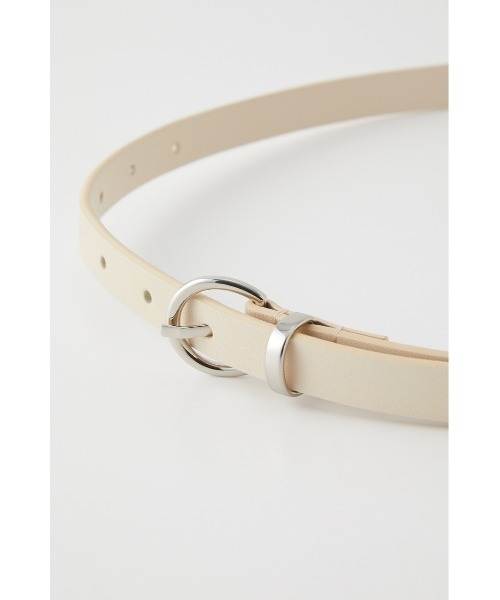 SLY（スライ）の「LEATHER THIN BELT レザー ベルト（ベルト・レディース・ブラック/アイボリー/ライトピンク・FREE）」の5枚目の写真