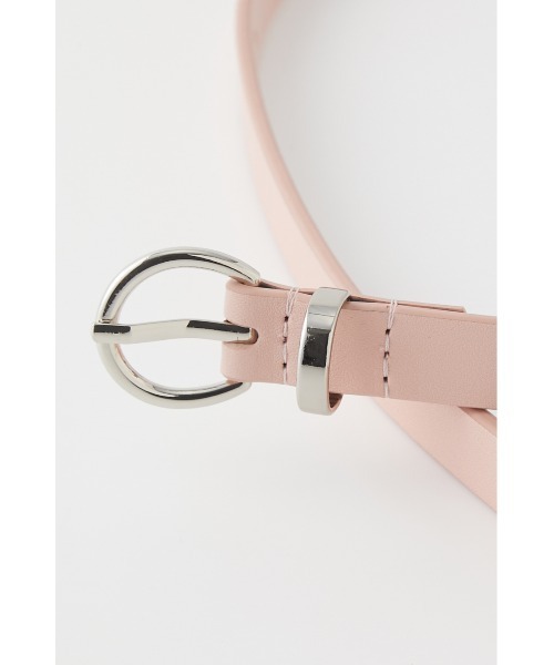 SLY（スライ）の「LEATHER THIN BELT レザー ベルト（ベルト・レディース・ブラック/アイボリー/ライトピンク・FREE）」の16枚目の写真