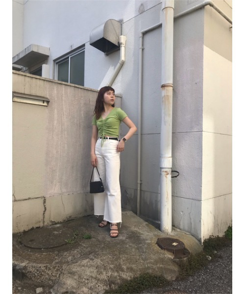 SLY（スライ）の「LEATHER THIN BELT レザー ベルト（ベルト・レディース・ブラック/アイボリー/ライトピンク・FREE）」の20枚目の写真