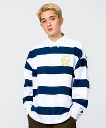 XLARGE | EMBROIDERY CREST RUGBY STRIPE SHIRT(Tシャツ/カットソー)