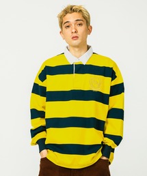 XLARGE | EMBROIDERY CREST RUGBY STRIPE SHIRT(Tシャツ/カットソー)
