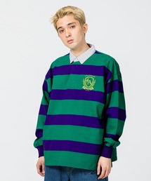 XLARGE | EMBROIDERY CREST RUGBY STRIPE SHIRT(Tシャツ/カットソー)