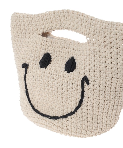 Edit Sheen(エディットシーン)の「手編みニコちゃんトートバッグ(トートバッグ・レディース・アイボリー・FREE)」の6枚目の写真