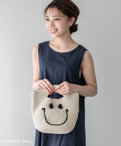 Edit Sheen(エディットシーン)の「手編みニコちゃんトートバッグ(トートバッグ・レディース・アイボリー・FREE)」の8枚目の写真