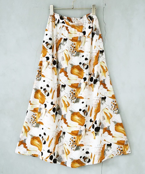 osharewalker(オシャレウォーカー)の「【廃盤】『アートプリントロングスカート』(スカート・レディース・ブラウン/ブルー・FREE)」の16枚目の写真