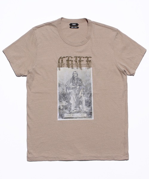 S Sl Tシャツ カットソー Polaroid トップス Picture Tee Chief Embroidery Tシャツ カットソー Tee Chief Tmt ティーエムティー のファッション Fringe 大安売り