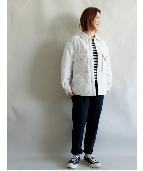 MANASTASH（マナスタッシュ）の「MANASTASH/マナスタッシュ　W's PADDING JKT　パディングジャケット（ブルゾン・レディース・チャコールグレー/ナチュラル・MEDIUM）」の8枚目の写真