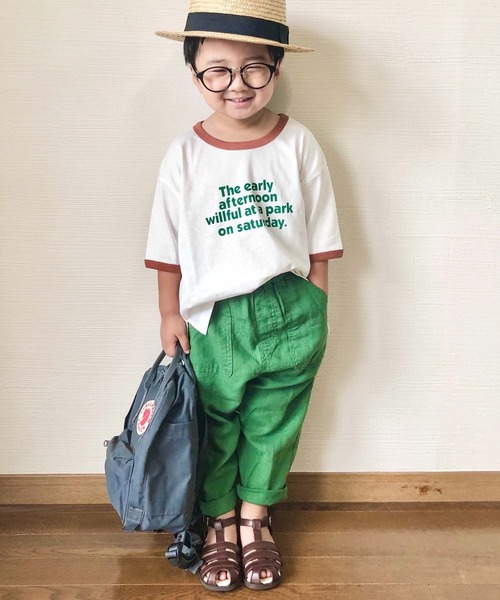 CIAOPANIC TYPY（チャオパニックティピー）の「【KIDS】【ZOZOTOWN限定】リンガープリントビッグTee（Tシャツ/カットソー・キッズ・ホワイト/グレー/チャコールグレー/ブラウン・SMALL/MEDIUM/LARGE/X-LARGE/XX-LARGE）」の4枚目の写真