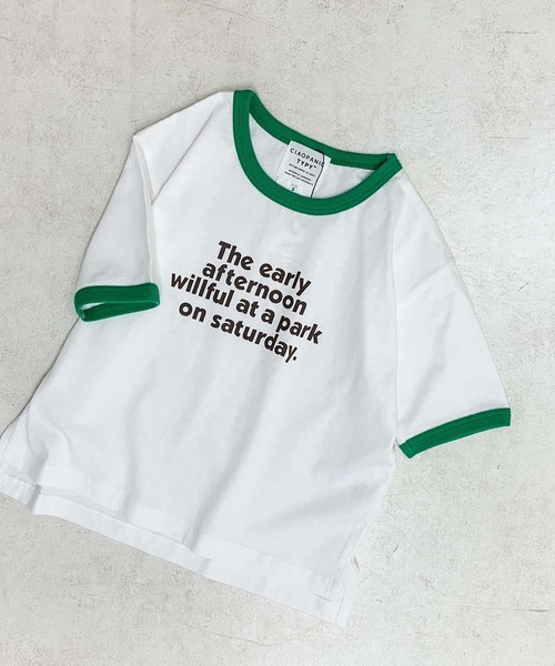 CIAOPANIC TYPY（チャオパニックティピー）の「【KIDS】【ZOZOTOWN限定】リンガープリントビッグTee（Tシャツ/カットソー・キッズ・ホワイト/グレー/チャコールグレー/ブラウン・SMALL/MEDIUM/LARGE/X-LARGE/XX-LARGE）」の7枚目の写真