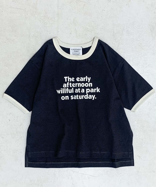 CIAOPANIC TYPY（チャオパニックティピー）の「【KIDS】【ZOZOTOWN限定】リンガープリントビッグTee（Tシャツ/カットソー・キッズ・ホワイト/グレー/チャコールグレー/ブラウン・SMALL/MEDIUM/LARGE/X-LARGE/XX-LARGE）」の5枚目の写真