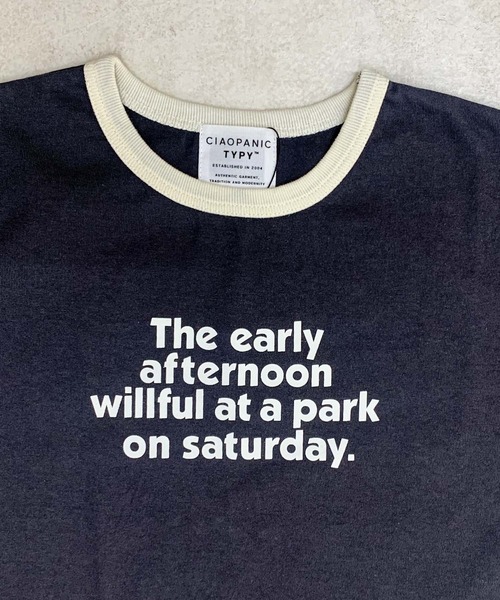 CIAOPANIC TYPY（チャオパニックティピー）の「【KIDS】【ZOZOTOWN限定】リンガープリントビッグTee（Tシャツ/カットソー・キッズ・ホワイト/グレー/チャコールグレー/ブラウン・SMALL/MEDIUM/LARGE/X-LARGE/XX-LARGE）」の9枚目の写真