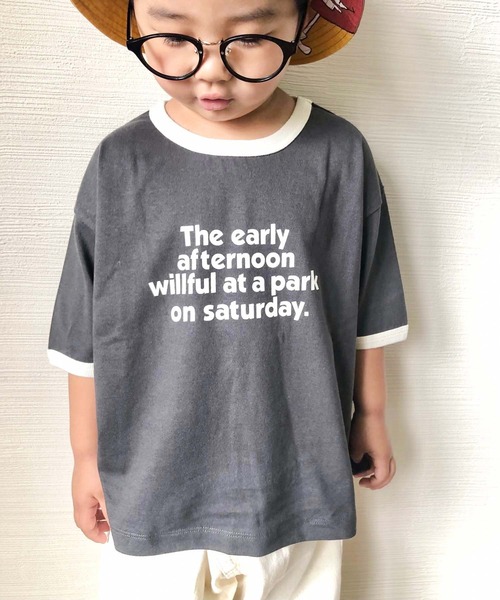 CIAOPANIC TYPY（チャオパニックティピー）の「【KIDS】【ZOZOTOWN限定】リンガープリントビッグTee（Tシャツ/カットソー・キッズ・ホワイト/グレー/チャコールグレー/ブラウン・SMALL/MEDIUM/LARGE/X-LARGE/XX-LARGE）」の12枚目の写真