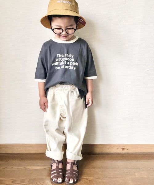 CIAOPANIC TYPY（チャオパニックティピー）の「【KIDS】【ZOZOTOWN限定】リンガープリントビッグTee（Tシャツ/カットソー・キッズ・ホワイト/グレー/チャコールグレー/ブラウン・SMALL/MEDIUM/LARGE/X-LARGE/XX-LARGE）」の13枚目の写真