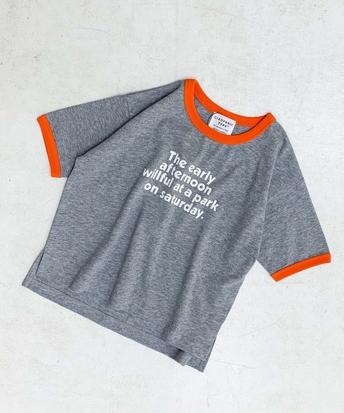 CIAOPANIC TYPY（チャオパニックティピー）の「【KIDS】【ZOZOTOWN限定】リンガープリントビッグTee（Tシャツ/カットソー・キッズ・ホワイト/グレー/チャコールグレー/ブラウン・SMALL/MEDIUM/LARGE/X-LARGE/XX-LARGE）」の17枚目の写真