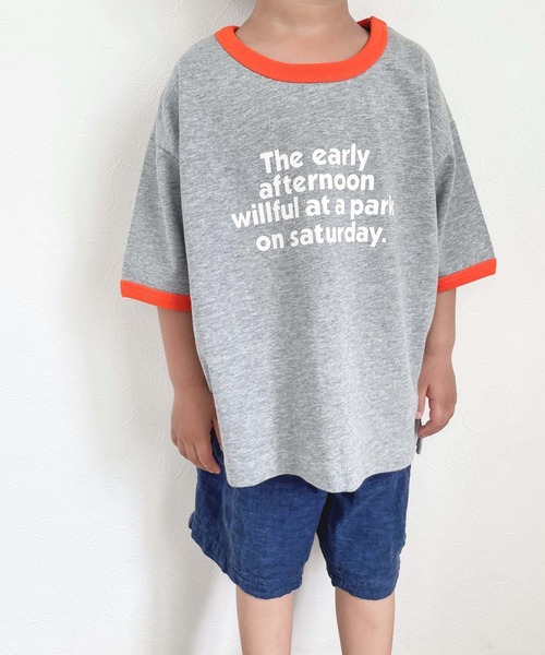 CIAOPANIC TYPY（チャオパニックティピー）の「【KIDS】【ZOZOTOWN限定】リンガープリントビッグTee（Tシャツ/カットソー・キッズ・ホワイト/グレー/チャコールグレー/ブラウン・SMALL/MEDIUM/LARGE/X-LARGE/XX-LARGE）」の14枚目の写真