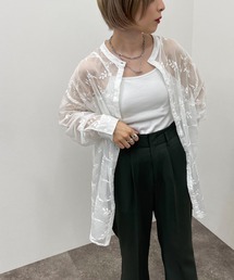 シアー刺繍シャツ【ZOZOTOWN限定アイテム】
