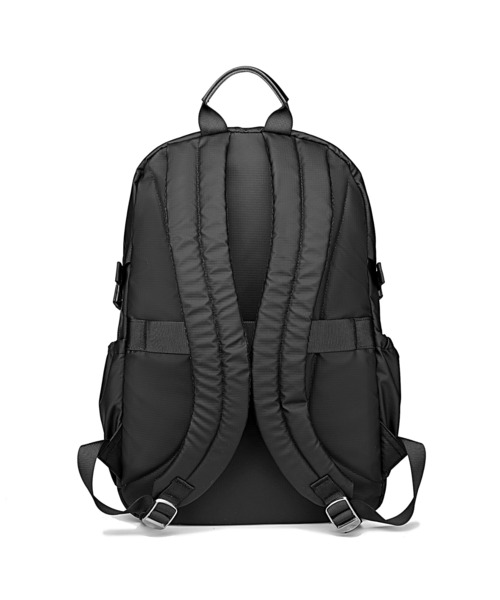 GUSCIO UOMO（グッシオ ウォーモ）の「【グッシオ ウォーモ】撥水ナイロンバックパック　センタファスナー　デイパック リップストップ　本革付属（バックパック/リュック・メンズ・ブラック/グレー/ライトグレー/ネイビー・FREE）」の13枚目の写真