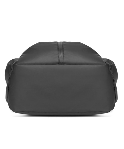 GUSCIO UOMO（グッシオ ウォーモ）の「【グッシオ ウォーモ】撥水ナイロンバックパック　センタファスナー　デイパック リップストップ　本革付属（バックパック/リュック・メンズ・ブラック/グレー/ライトグレー/ネイビー・FREE）」の6枚目の写真