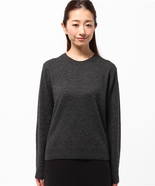 FIGARO Paris（フィガロパリ）の「◆9G天竺アイレット入り クループルオーバー（ニット/セーター・レディース・チャコールグレー/パープル/レッド・FREE）」の4枚目の写真