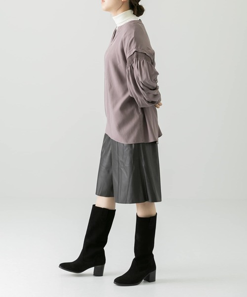 LAATO(ラート)の「LANTAN VOLUME BLOUSE(シャツ/ブラウス・レディース・ブラック/ベージュ/パープル・FREE)」の7枚目の写真