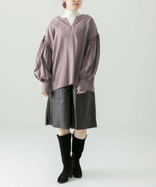 LAATO(ラート)の「LANTAN VOLUME BLOUSE(シャツ/ブラウス・レディース・ブラック/ベージュ/パープル・FREE)」の12枚目の写真