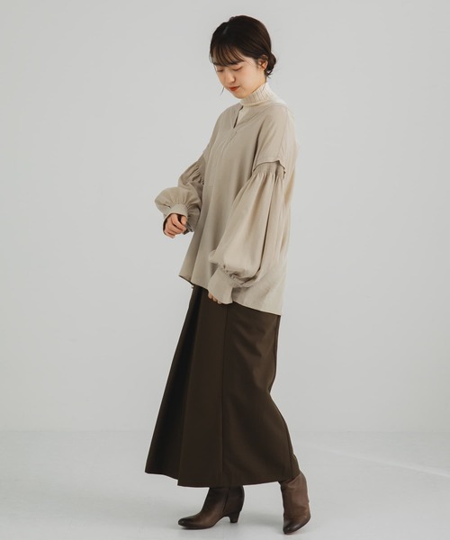 LAATO(ラート)の「LANTAN VOLUME BLOUSE(シャツ/ブラウス・レディース・ブラック/ベージュ/パープル・FREE)」の18枚目の写真