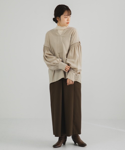LAATO(ラート)の「LANTAN VOLUME BLOUSE(シャツ/ブラウス・レディース・ブラック/ベージュ/パープル・FREE)」の20枚目の写真