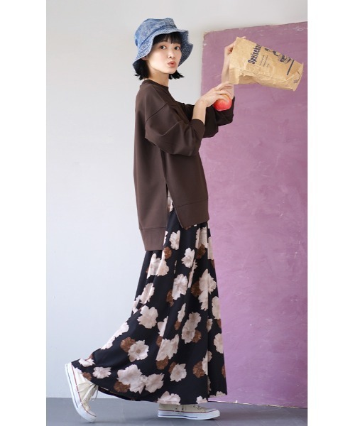 MIMIMEMETE(ミミメメット)の「セピアフラワー マキシスカート(スカート・レディース・ブラック・フリー)」の5枚目の写真