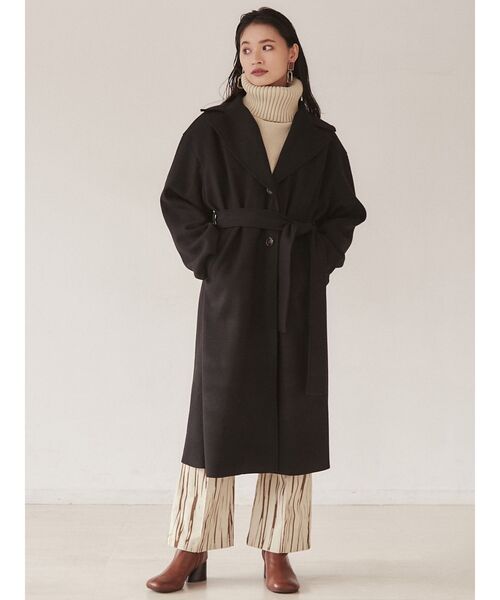 MURUA(ムルーア)の「【ONLINE限定】カラーマキシチェスターコート(チェスターコート・レディース・ブラウン/ベージュ/ブラック/カーキ/パープル・2/1)」の9枚目の写真