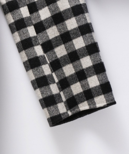 JEANASIS（ジーナシス）の「ノーカラーリバーシブルチェックコート/214768（ノーカラーコート・レディース・グレー系その他/グリーン系その他/ブルー系その他・FREE）」の19枚目の写真