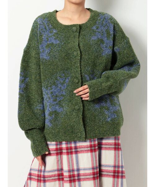 merry jenny（メリージェニー）の「garden knit cardigan（カーディガン/ボレロ・レディース・グレー/チャコールグレー/グリーン/パープル・FREE）」の5枚目の写真