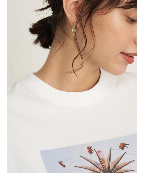 earth music&ecology（アースミュージックアンドエコロジー）の「エモーショナルフォトプリントTシャツ ＊（Tシャツ/カットソー・レディース・アイボリー/イエロー/サックスブルー/ブラック・FREE）」の15枚目の写真