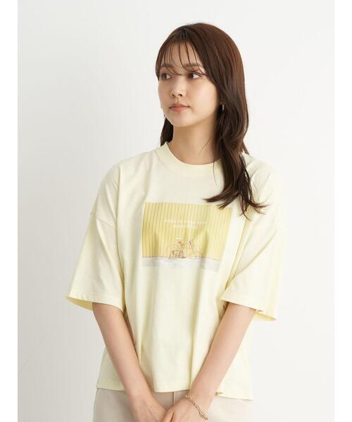 earth music&ecology（アースミュージックアンドエコロジー）の「エモーショナルフォトプリントTシャツ ＊（Tシャツ/カットソー・レディース・アイボリー/イエロー/サックスブルー/ブラック・FREE）」の22枚目の写真