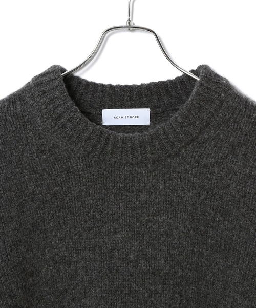 ADAM ET ROPE'(アダムエロペ)の「【一部カラーセットアップ対応】タスマニアウールクロップドプルオーバー(ニット/セーター・レディース・チャコールグレー/オフホワイト/イエロー系その他/ダークラベンダー・FREE)」の6枚目の写真