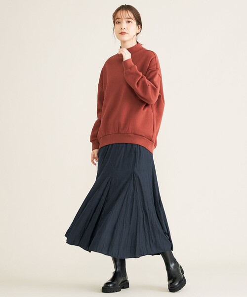 SHARE PARK（シェアパーク）の「【洗える】ヴィンテージサテンフレアスカート（スカート・レディース・グレー系/ネイビー系/ピンク系・1/0）」の4枚目の写真