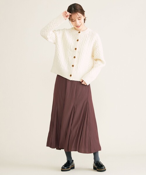 SHARE PARK（シェアパーク）の「【洗える】ヴィンテージサテンフレアスカート（スカート・レディース・グレー系/ネイビー系/ピンク系・1/0）」の11枚目の写真